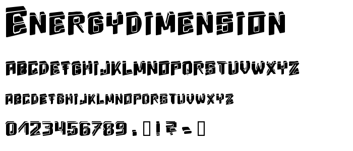 Energydimension font