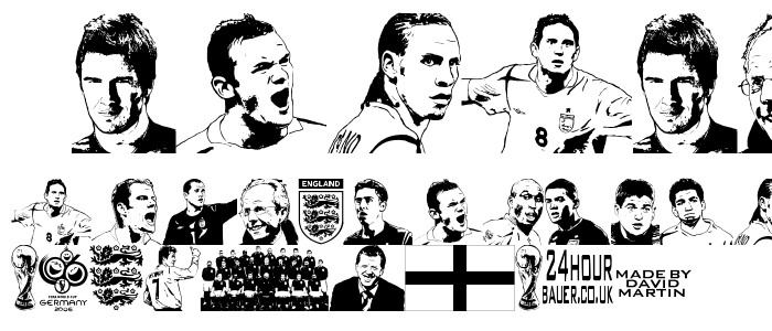 England squad 2006 font
