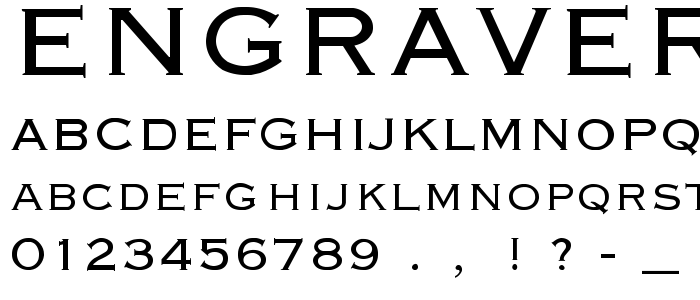 Engraver-Light font