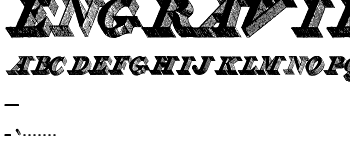 Engravier_Initials font