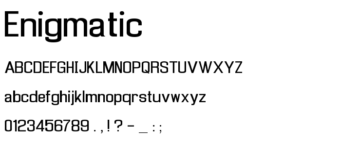 Enigmatic font