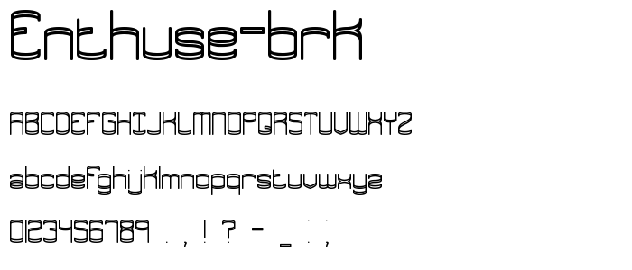 Enthuse BRK font