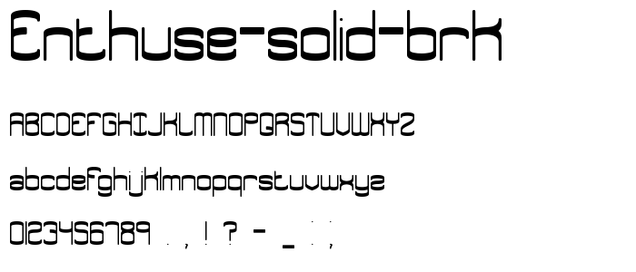 Enthuse Solid BRK font