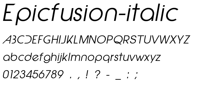 EpicFusion Italic police