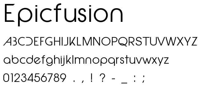 EpicFusion font