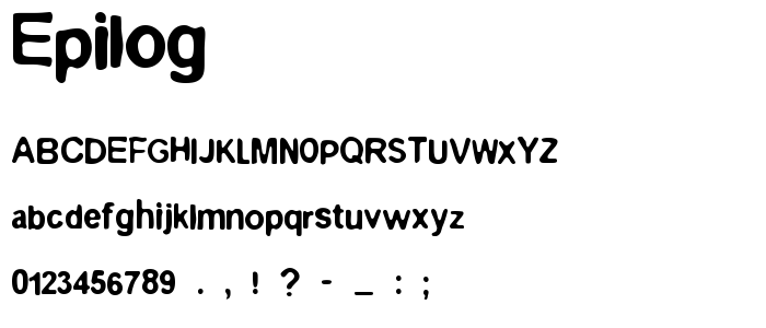 Epilog font