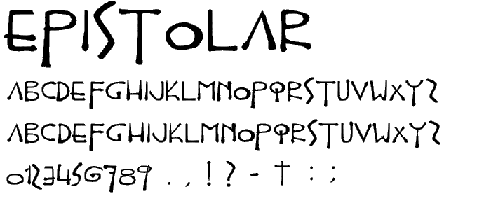 Epistolar font