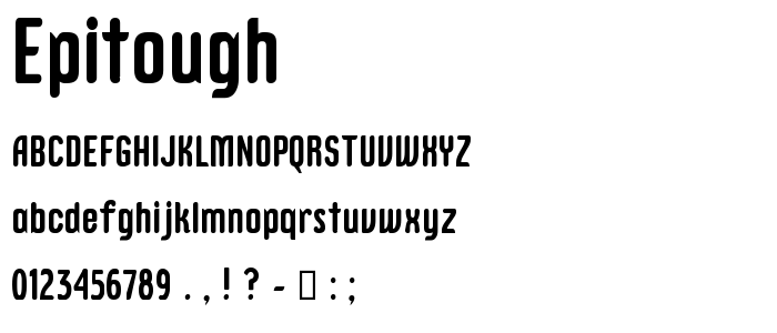 Epitough font