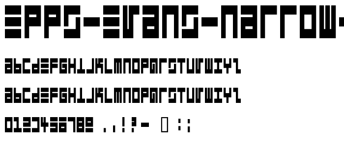 Epps Evans Narrow Black font