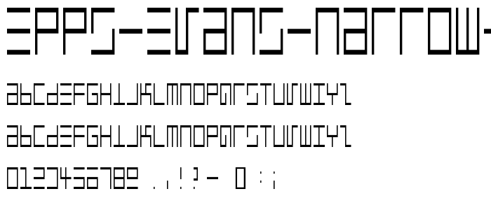 Epps Evans Narrow Light font