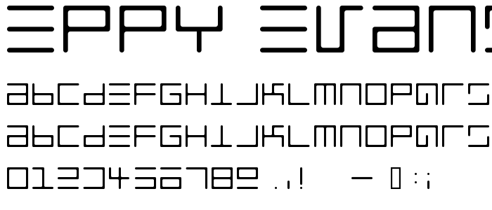 Eppy Evans Round Light font