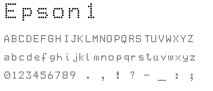 Epson1 font