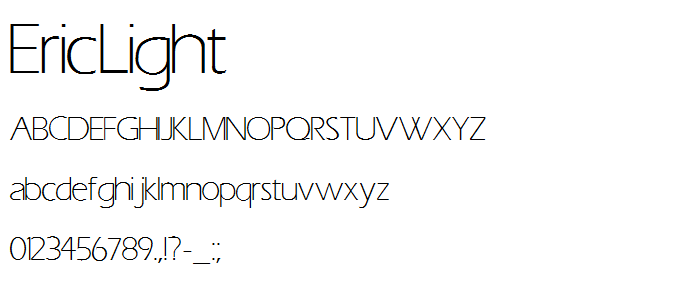 Eric Light font