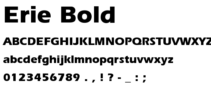Erie Bold font