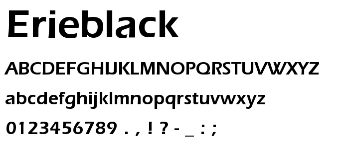 ErieBlack font