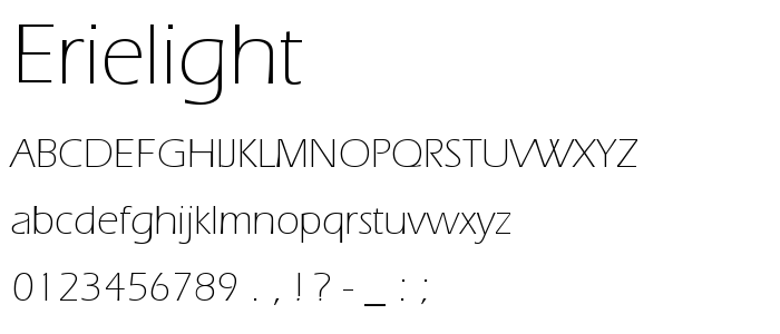 ErieLight font