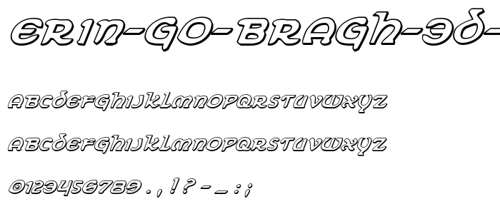 Erin Go Bragh 3D Italic font