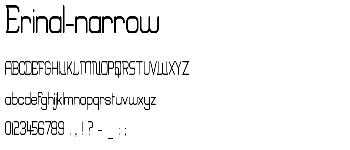 Erinal Narrow font