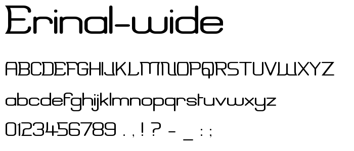 Erinal Wide font
