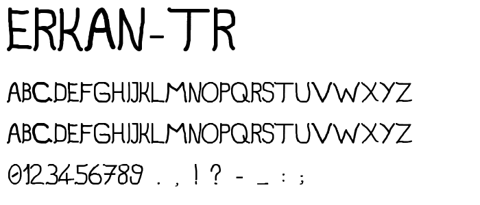 Erkan tr font