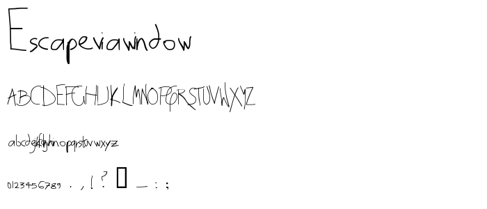 EscapeViaWindow font