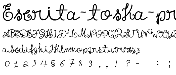 Escrita Toska Propria Med Italic font