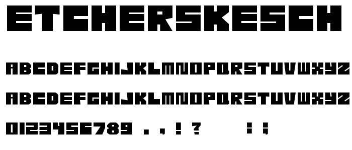 EtcherSkesch Inverse font