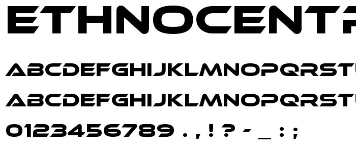 EthnocentricRg Regular font