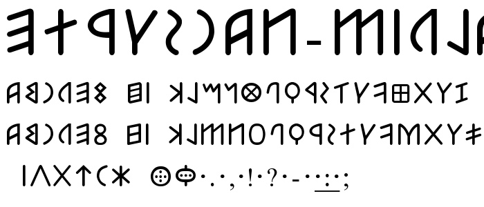 Etruscan midlate Bold font
