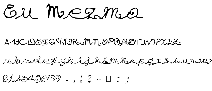 Eu mezmo_ font