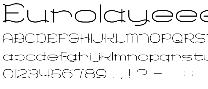 Eurolayeee font