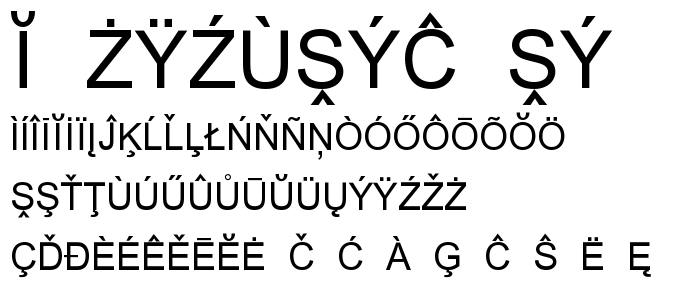 European SansSerif font