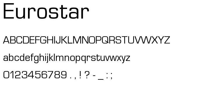 Eurostar font
