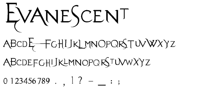 Evanescent font