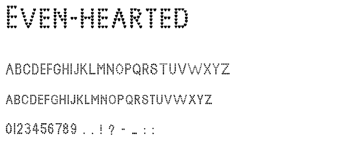 Even Hearted font