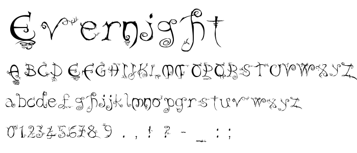 Evernight font