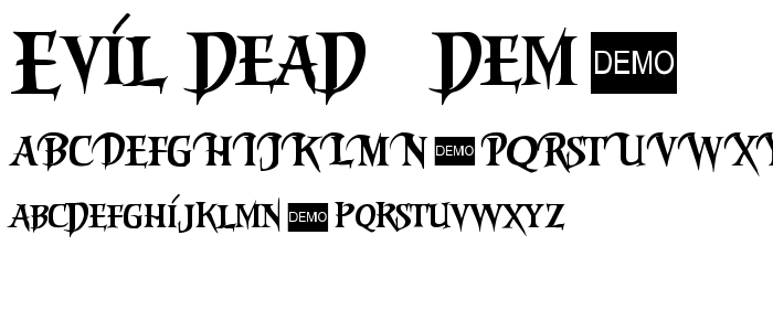 Evil Dead 3 DEMO font