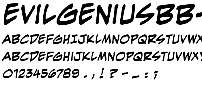 EvilGeniusBB-Bold font
