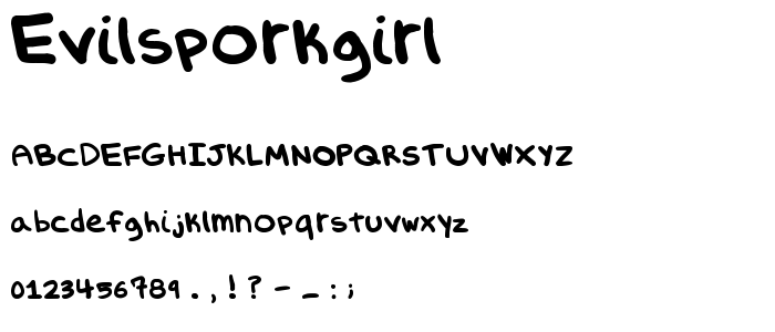 EvilSporkGirl font