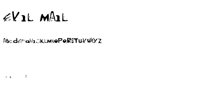 Evil-Mail font