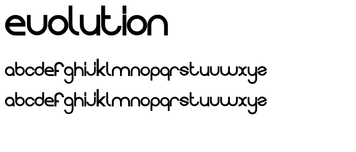 Evolution font