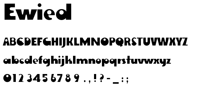 EwieD font