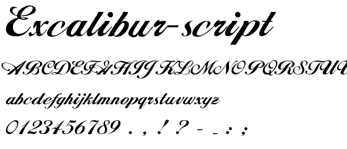 Excalibur Script font