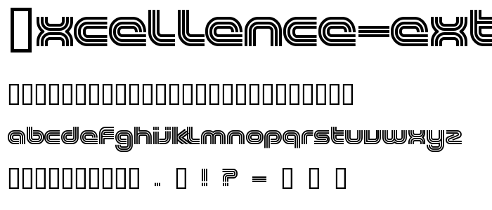 Excellence Extended font