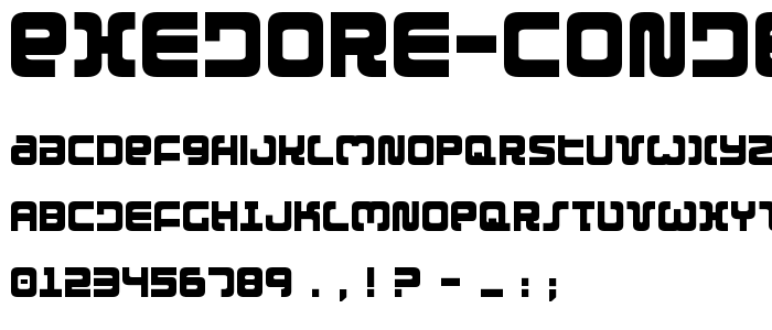 Exedore Condensed font