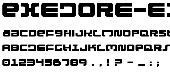 Exedore Expanded font