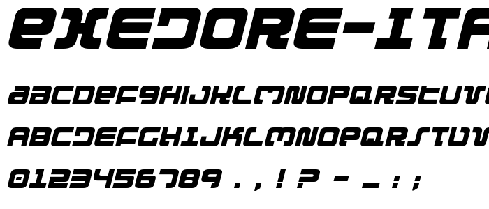 Exedore Italic police