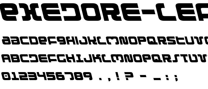 Exedore Leftalic font