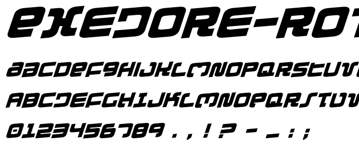 Exedore Rotalic font