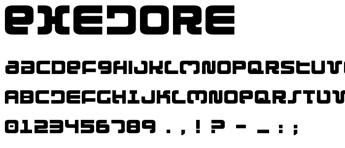 Exedore font